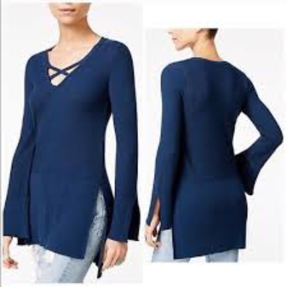 Free People Crisscross Tunic Sweater